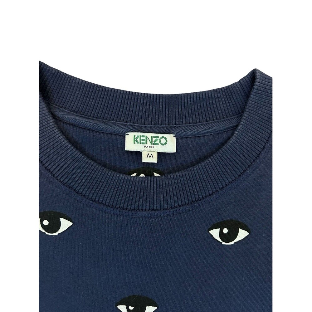 Kenzo All Over Eye Print Sweatshirt Medium Blue Navy - Picture 4 of 6